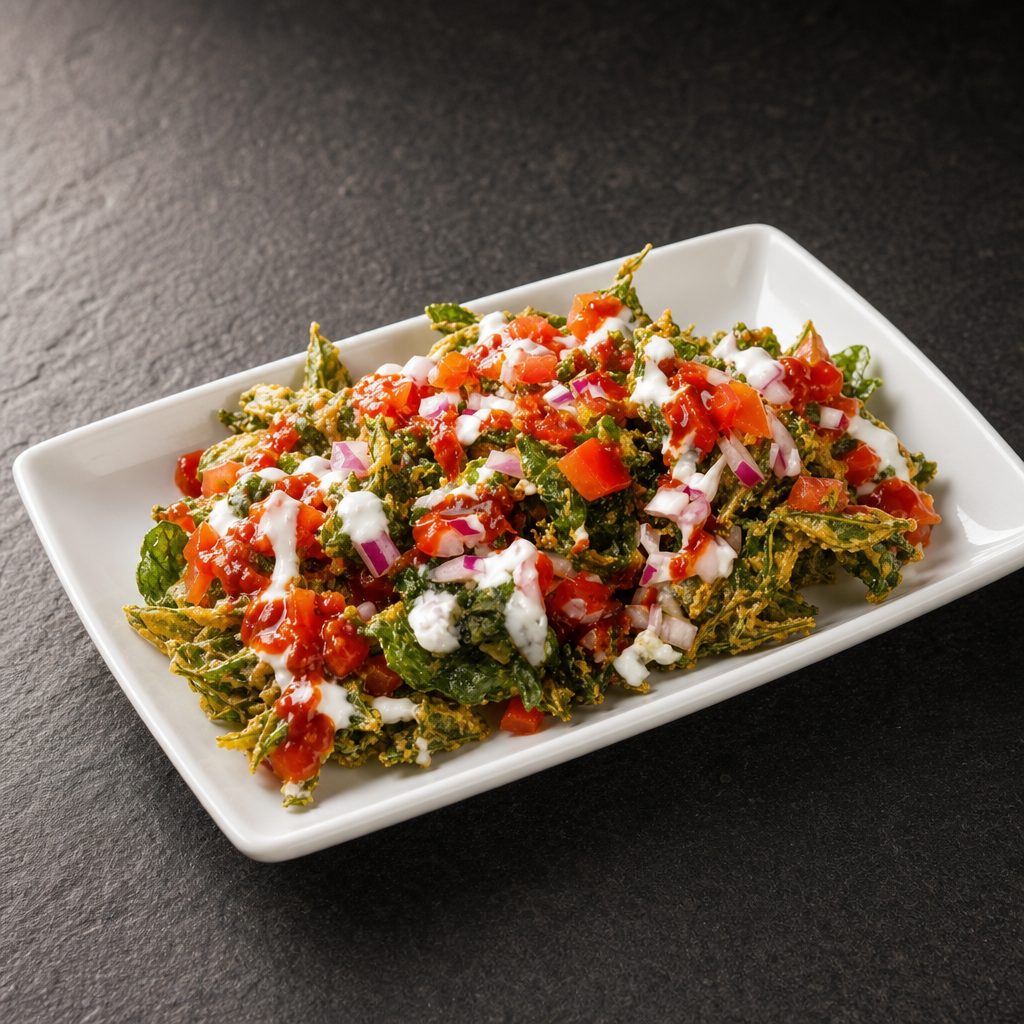 Crispy Spinach Chaat (GF).
