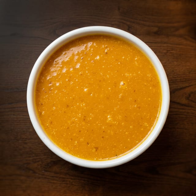 Curried Butternut Squash Soup (V, GF).