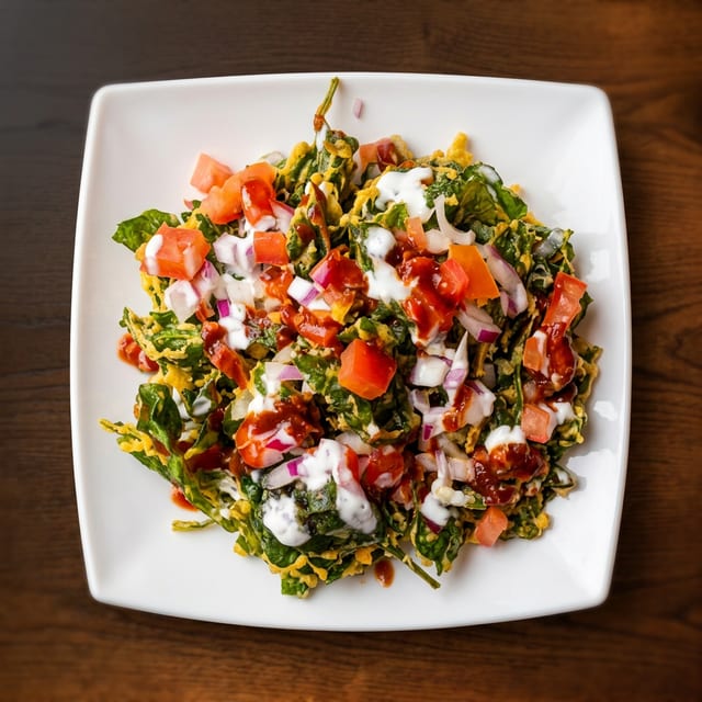 Crispy Spinach Chaat (GF).