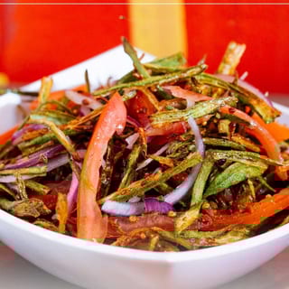 Crispy Okra Salad (V, GF)