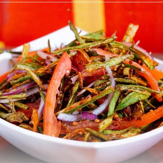 Crispy Okra Salad (V, GF)